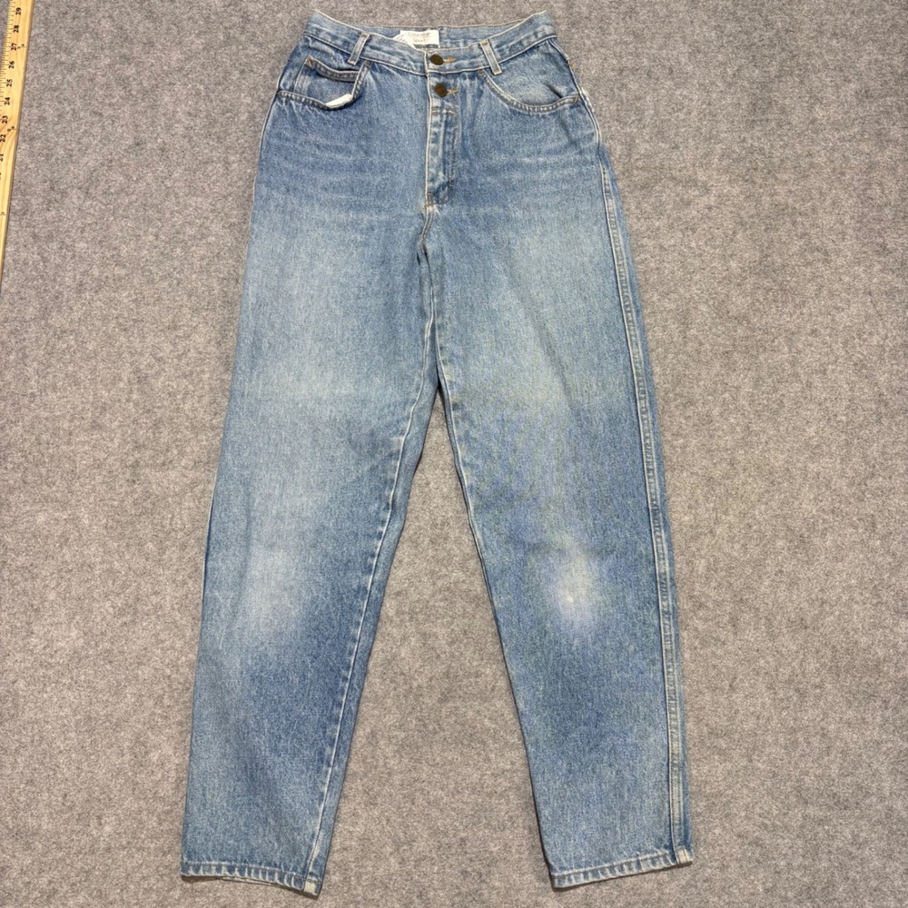 Vintage Calvin‎ Klein Sport High Waisted Mom Jeans Light Wash Made in USA Sz 25